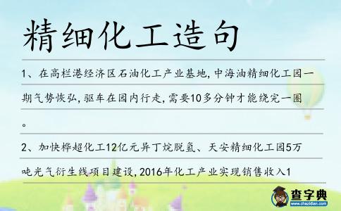 精細化工造句