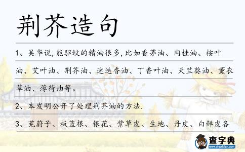 荊芥造句