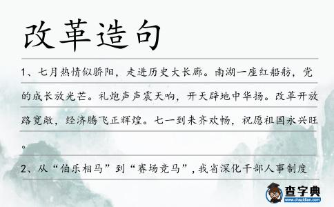 改革造句