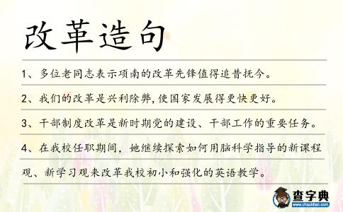 改革造句