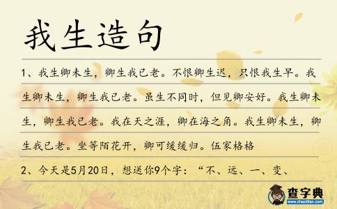 我生造句