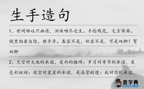 生手造句