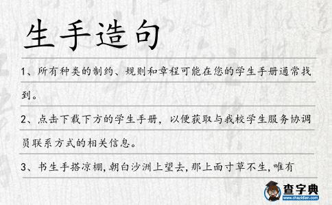 生手造句