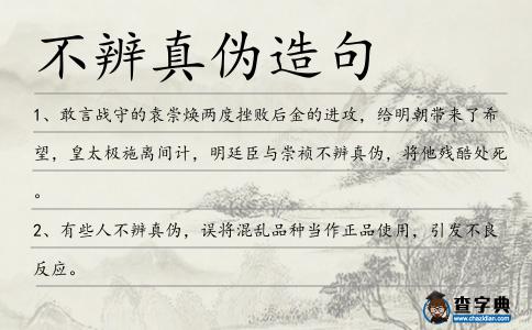 不辨真偽造句