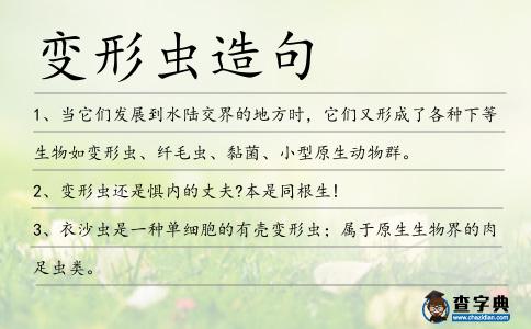 變形蟲造句
