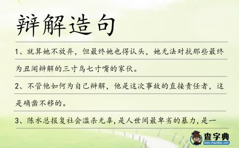 辯解造句