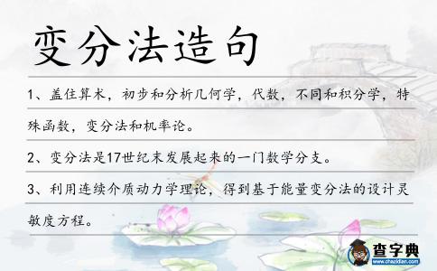 變分法造句