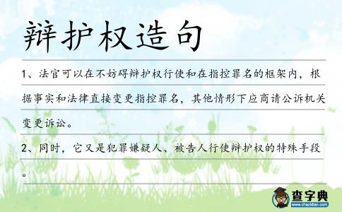 辯護權造句