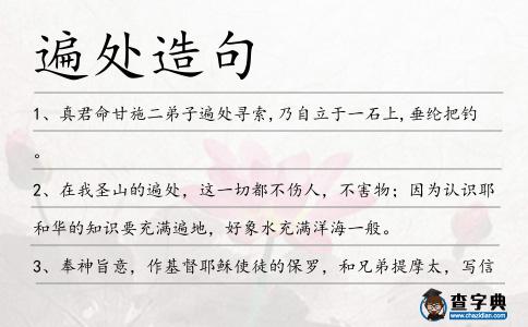 遍處造句