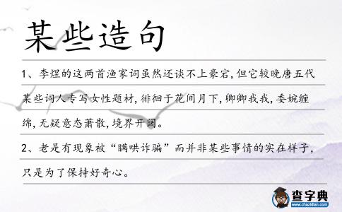 某些造句