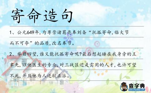 寄命造句
