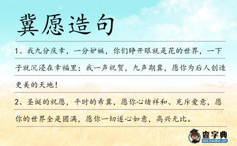 冀愿造句