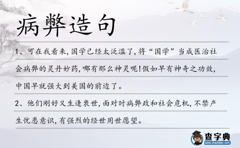 病弊造句