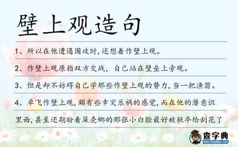 壁上觀造句