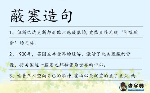 蔽塞造句