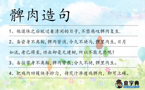 髀肉造句