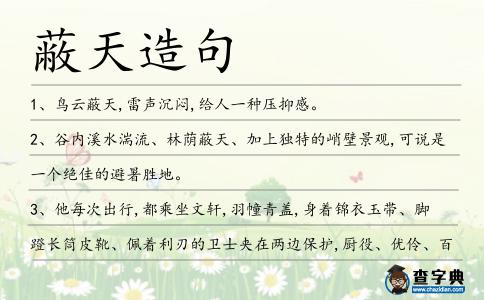 蔽天造句