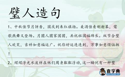 璧人造句