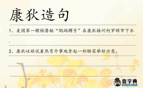 康狄造句