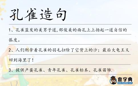 孔雀造句