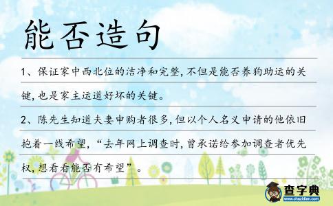 能否造句