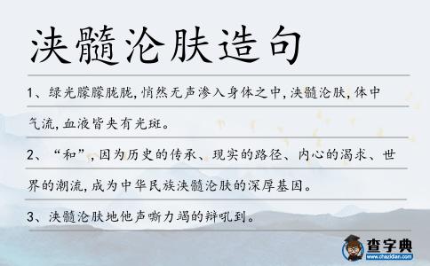浹髓淪膚造句