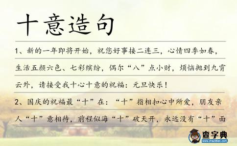十意造句