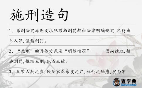 施刑造句