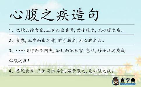 心腹之疾造句