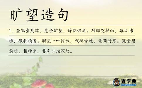 曠望造句