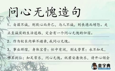 問心無愧造句
