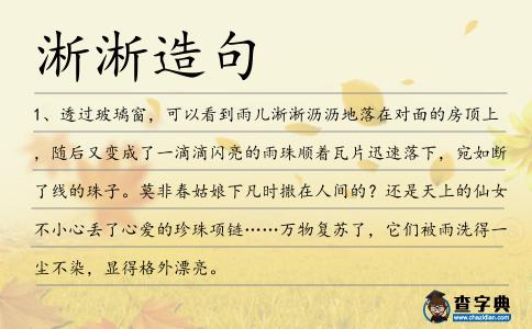 淅淅造句