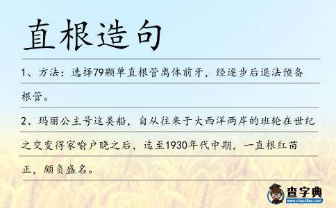 直根造句