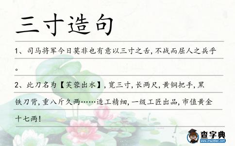 三寸造句