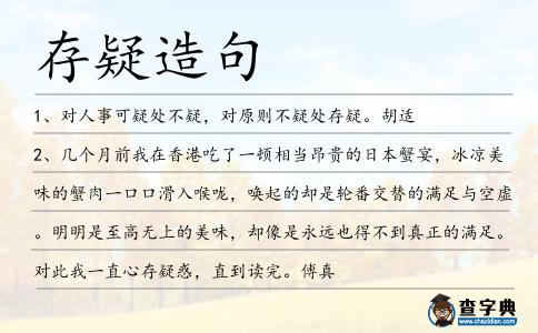 存疑造句