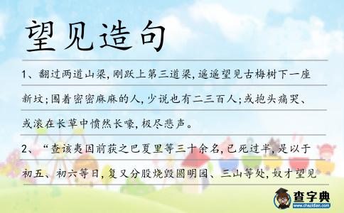 望見造句