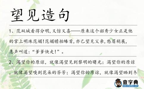 望見造句