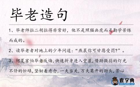 畢老造句
