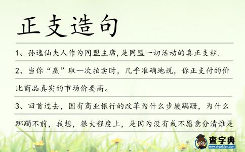正支造句
