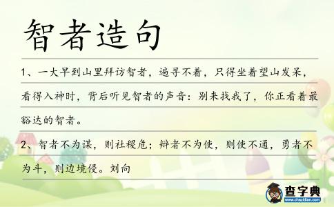 智者造句
