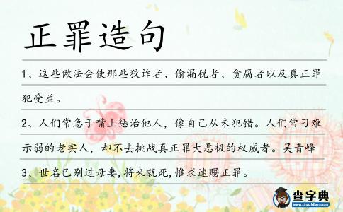正罪造句
