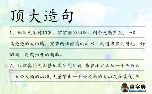 頂大造句