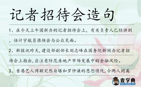 記者招待會(huì)造句
