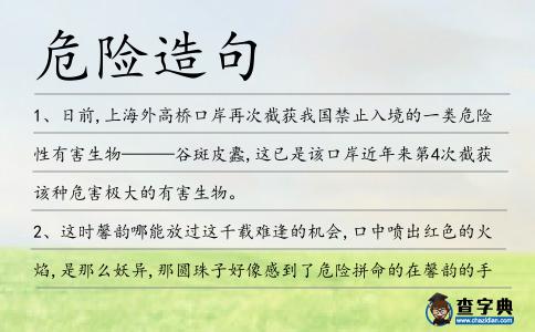 危險造句