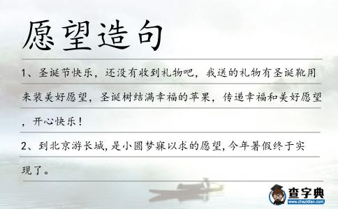 愿望造句