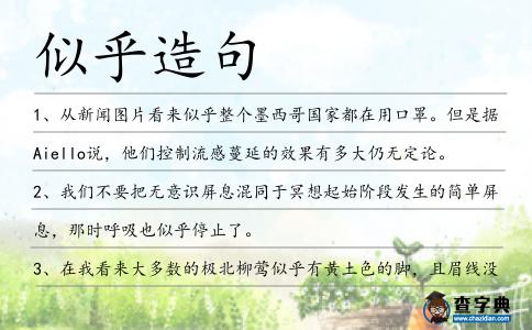 似乎造句