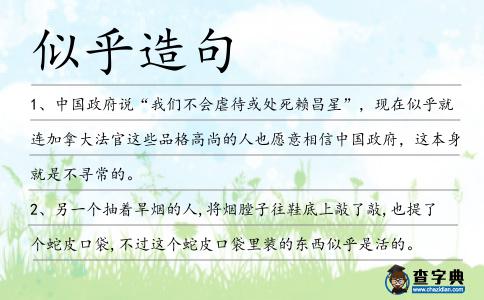 似乎造句