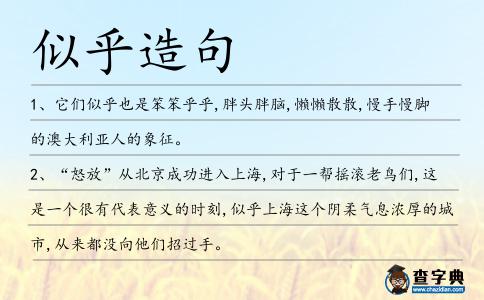 似乎造句