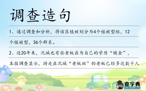 調查造句