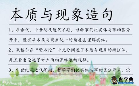 本質與現象造句